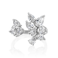 Pear Shaped Diamond Open Ring