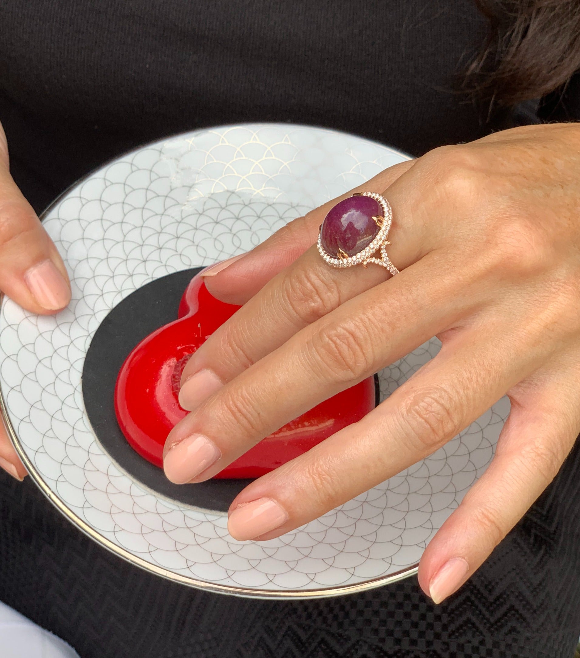 Ruby and Diamonds Cocktail Ring