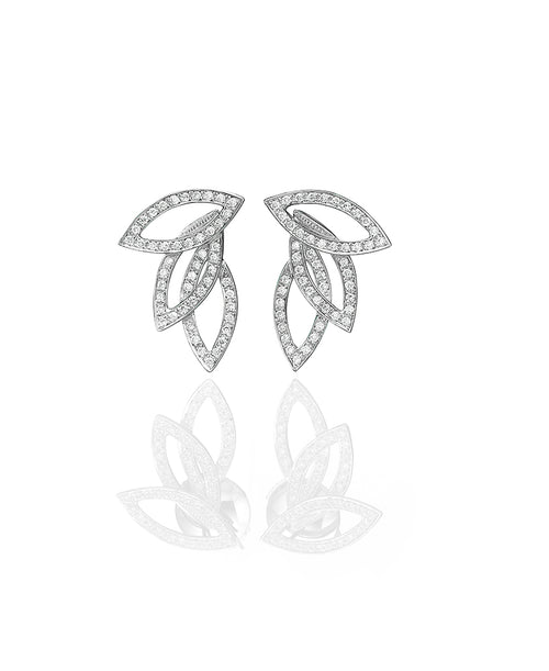 Diamonds Leaves Earrings-small