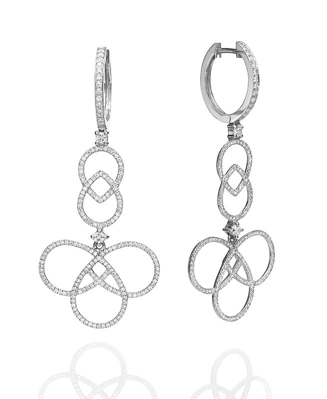 Arabesque Diamonds Drop Earrings