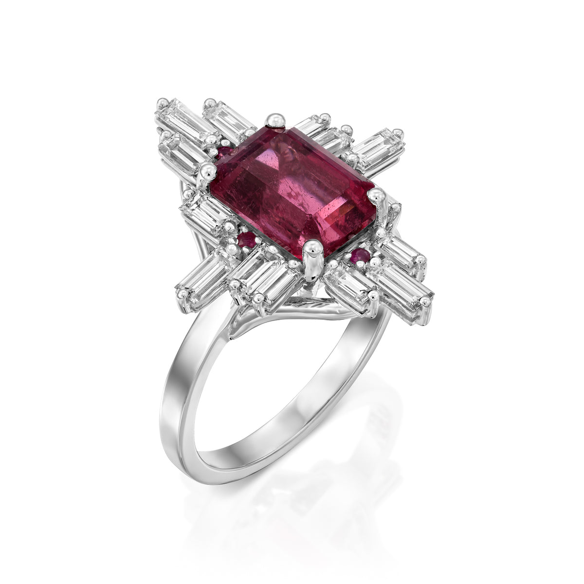Tourmaline and Diamond Statement Ring