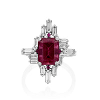 Tourmaline and Diamond Statement Ring