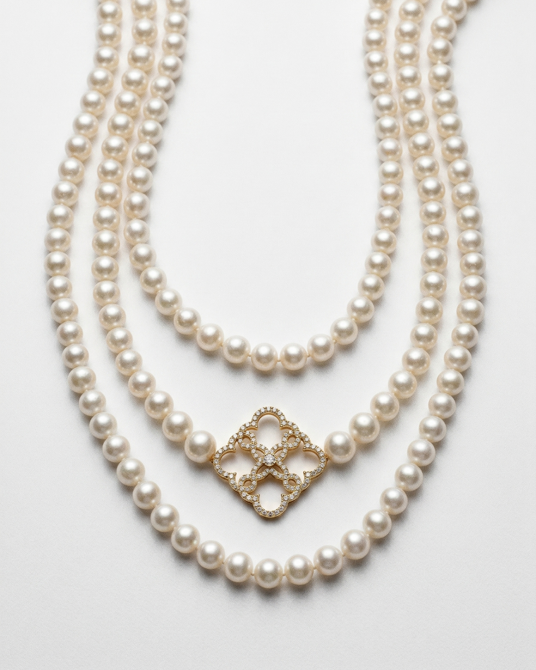 Pearls and Diamonds Lace Necklace