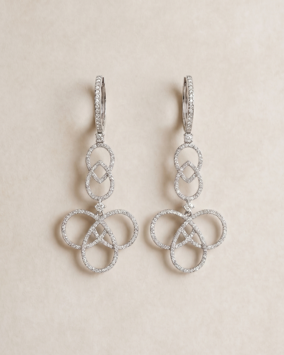 Arabesque Diamonds Drop Earrings